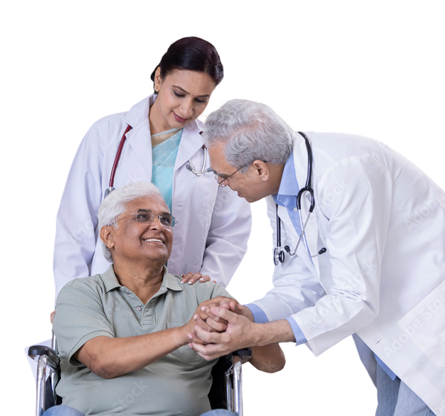 Doctor treating patient